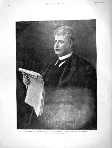 Commonwealth 1901 d'Australien d'Edmund Barton de Portrait Commonwealth 1901 d'Australien d'Edmund Barton de Portrait