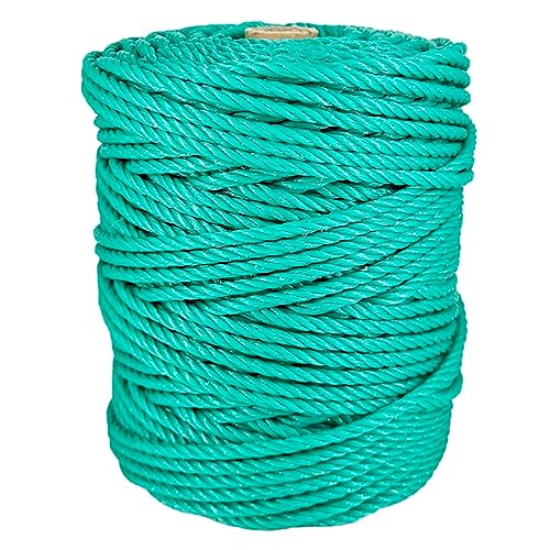 Cuerda Tendedero Exterior. Cuerda plastico, 5MM * 100M, Hecho en España, para persianas, toldos, Camping, Efectos navales, Bricolaje. Verde