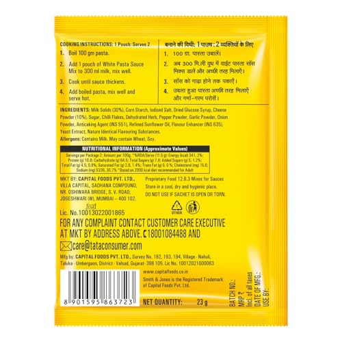Image of Smith & Jones White Pasta Sauce Mix, 23 g