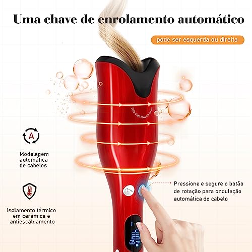 Modelador de Cachos Automático, Compatível com Faixa de Tensão de 110 a 240 Volts BY908 (preto)