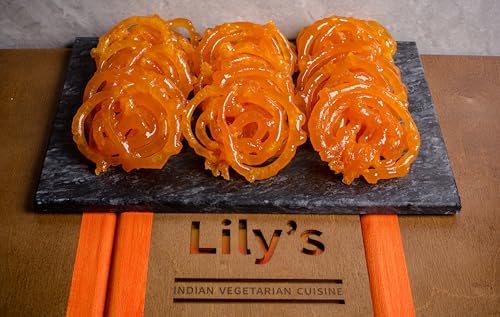 Lily's Indian Vegetarian Cuisine, Jalebi Sweets, Orange Glazed Spirals, 4 PIECE (Approximent Weight-120g)