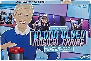 Hasbro Gaming Ellen's Games Blindfolded Musical Chairs Game, Ellen Degeneres Challenge for Ages