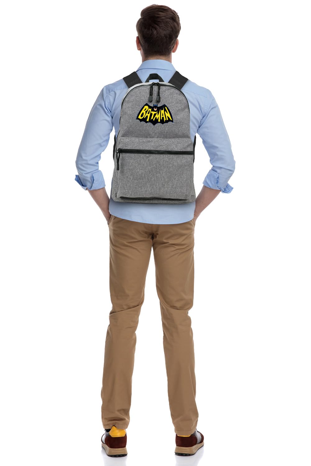 LOGOVISION Batman 1966 Serie TV Logo Zaino Leggero per Lavoro Scuola Uso quotidiano Pieghevole per Viaggio, Sportivo, mélange, Compatto