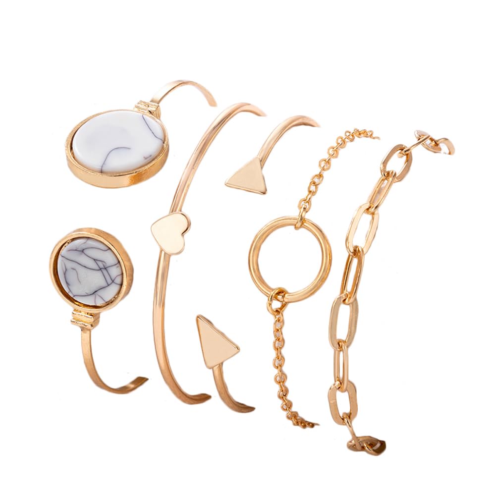 Shining Diva Fashion Latest Stylish Multilayer Gold Plated Bangle Bracelet for Women and Girls (15611b) Set of 5 (B0CZRZGZLH) Amazon Price History, Amazon Price Tracker