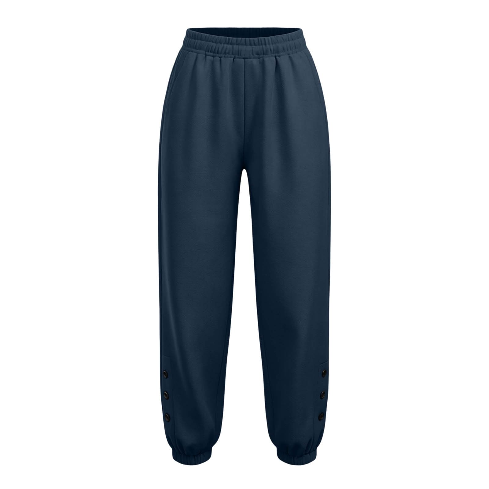 Pantaloni Tuta Donna Pantaloni a Gamba Larga con Elastico in Vita Pantalone Jogger con Coulisse Comodi Pantlone Cotone Morbidi Pant Baggy Tinta Unita Pants Lunghi per Allenamento Jogging Fitness