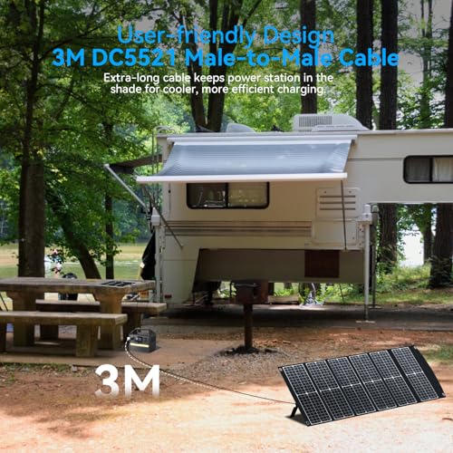 Image of 100W Portable Solar Panel CPC Material USB-C PD3.0 & 20V DC XT60 Anderson | Lightweight, Foldable, USB-A /C Fast Charging, 3m DC Cable, IP65 Waterproof for Camping, Power Station, Generator, Cell Phone