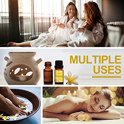 Ylang ylang Essential Oil, ESSLUX Premium Grade Essential Oils, Perfect for Diffuser, Massage, Relaxation, Home Care & More - 30 ML - Thumbnail 3