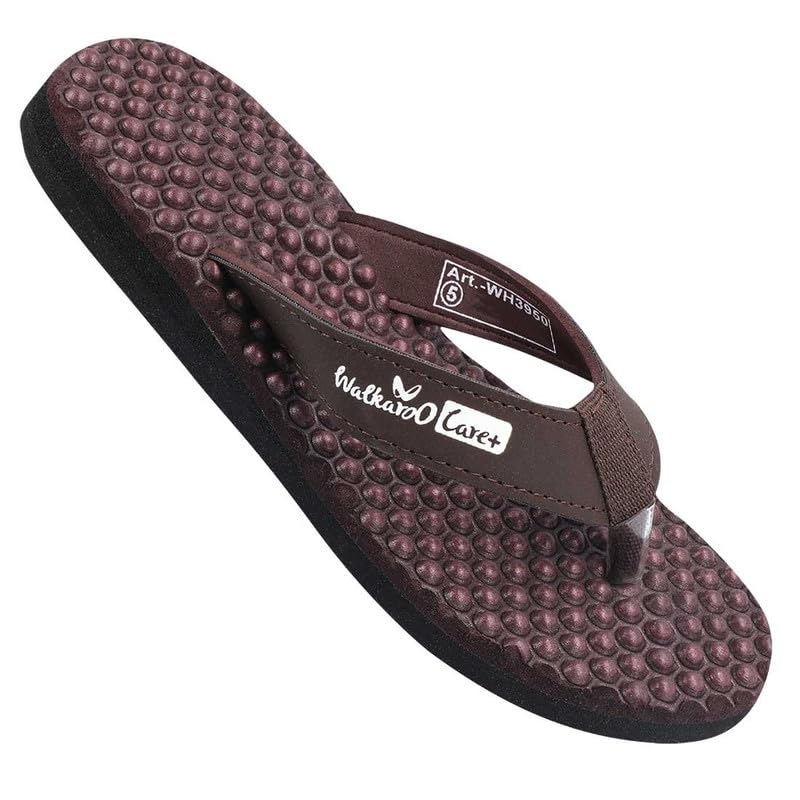 WALKAROO WH3950 Womens Orthopaedic Regular use Slippers for Indoor and Outdoor - Brown (B0CSSVY2ZQ) Amazon Price History, Amazon Price Tracker