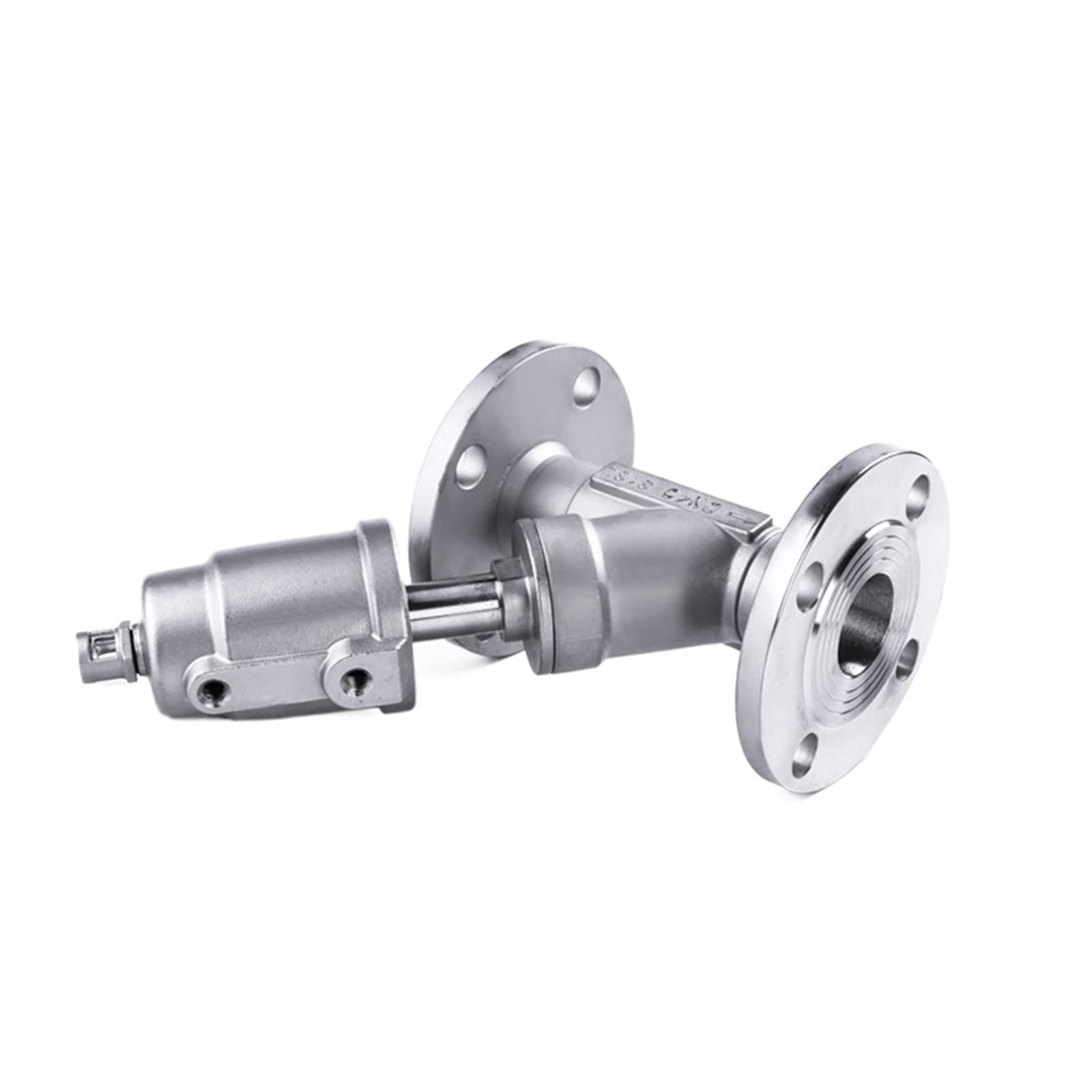 QRUYHBAJU Withstand high Pressure and Temperature Extremes 1/2" Stainless Steel Pneumatic Angle Seat Valve(Double Acting)