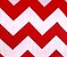 Big Chevron Red Poly Cotton 60 Inch Fabric By the Yard (F.E.)