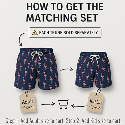 Stivali Father Son Matching Swim Trunks - Modern Swimming Trunk Set - Daddy Son Bathing Suits2