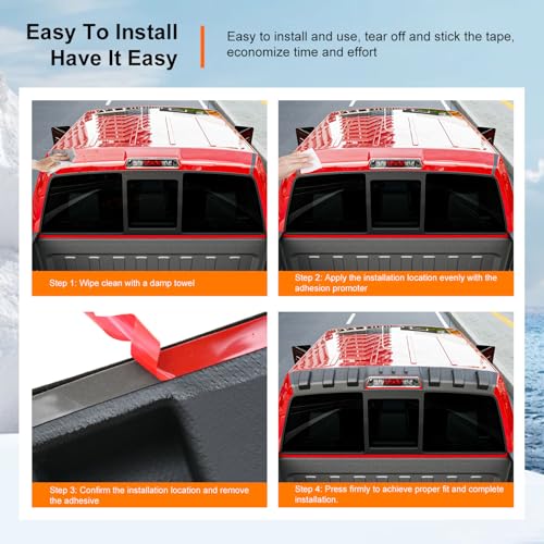 Image of powoq Rear Roof Protector Compatible with 2009-2014 Ford F150 Truck Cab Roof Protector Replacement for 2009-2014 Ford F-150 Accessories