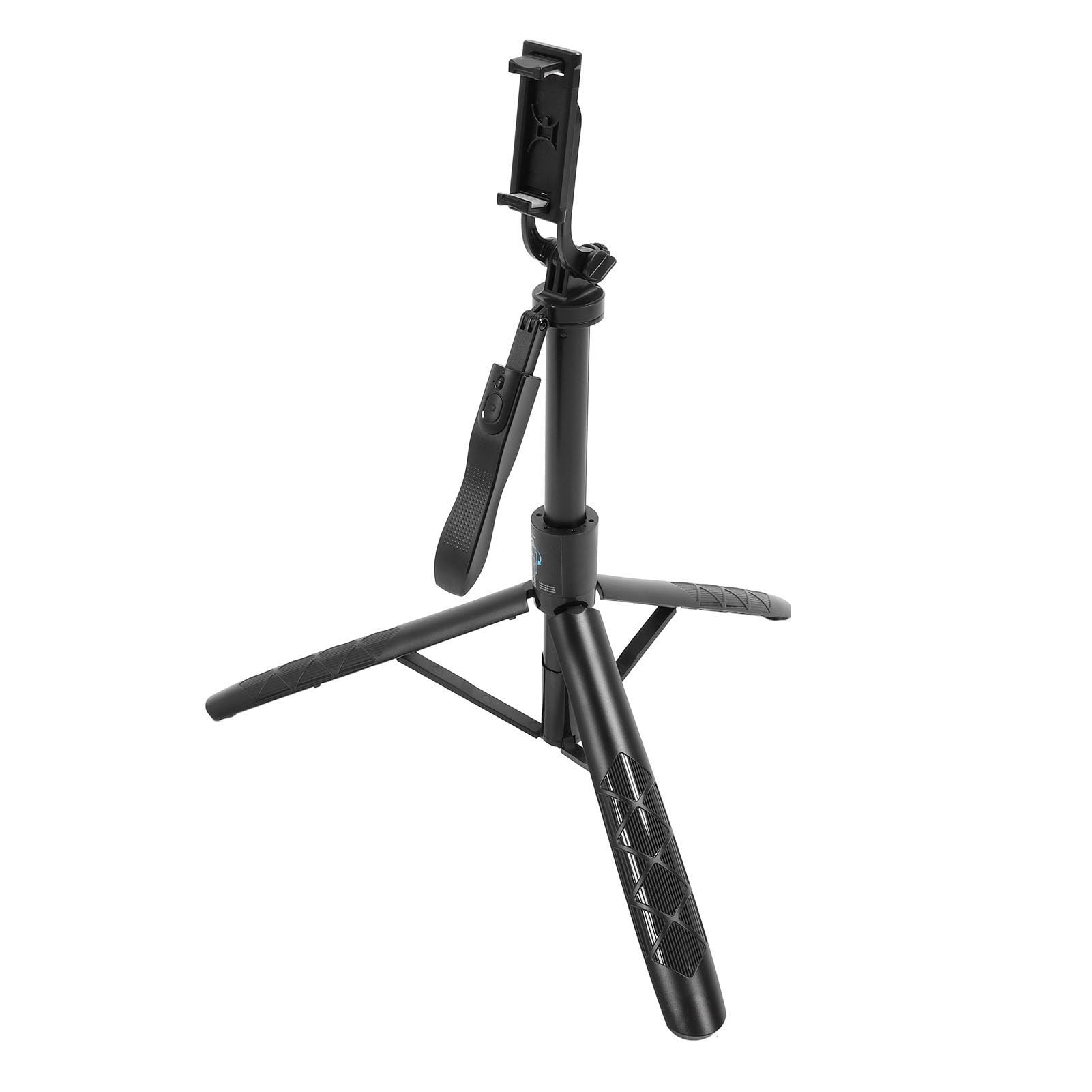 Treppiede per Selfie Stick Allungabile da 62 Pollici in Lega di Alluminio con Telecomando e Luce di Riempimento, Supporto per Treppiede per Telefono per IOS 5.1 e 4.4