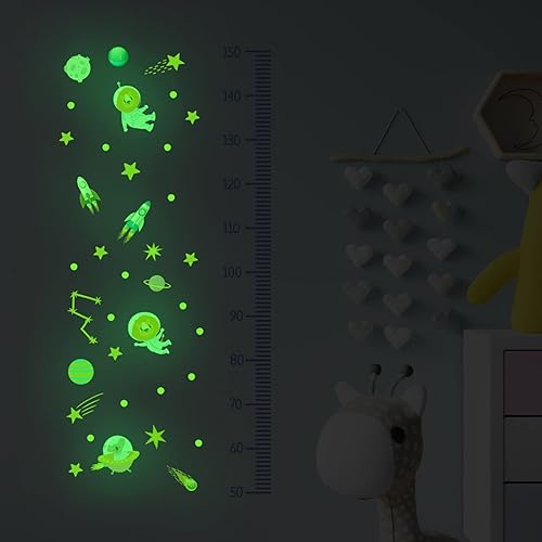 Miniatura 3 de Calcomanías de pared para sala de juegos calcomanías de dibujos animados que brillan en la oscuridad calcomanías de pared brillantes decoración de