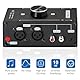 AtNeDcVh Stereo Audio Vorverstärker – XLR symmetrischer RCA 3,5mm Eingang auf XLR RCA 3,5mm Ausgang, Konverter Adapter Verstärker für Phono Plattenspieler Phonograph (Schwarz)