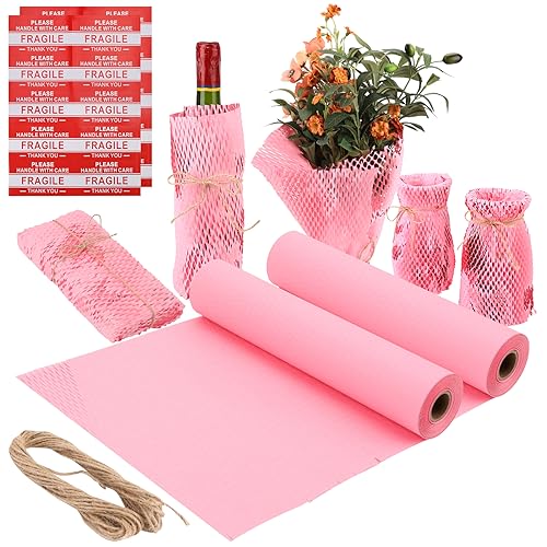 Geschenkpapier,2 Rollen Waben Verpackungspapier, 30 cm x 45 m...