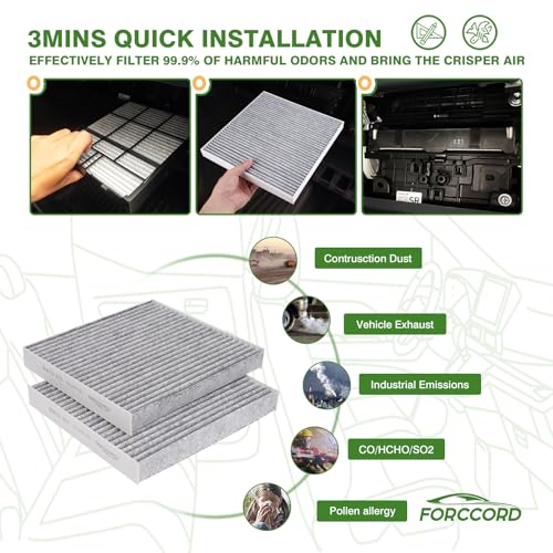 Image of 2-Pack Cabin Air Filters for Ford Ranger 2019-2025 2026 2.3L