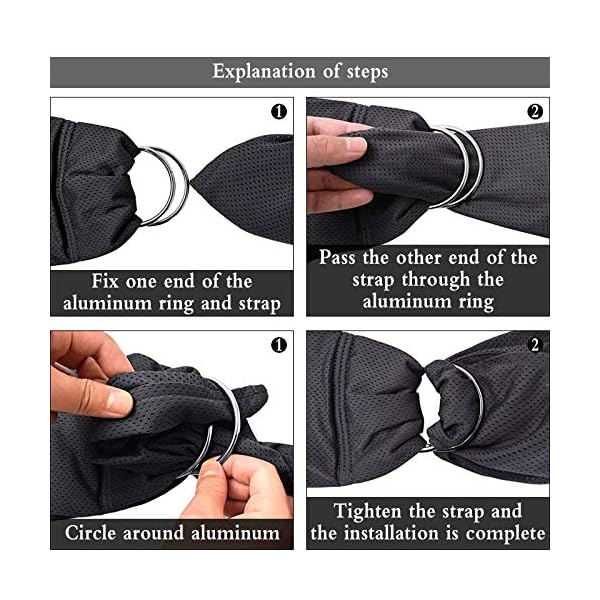 Jubaopen 4 Stück Baby Sling Ringe Trageschlaufen Ringe Baumwolle Wrap Aluminium Ringe Tragegurt für Verwendung Mit… – Bild 7