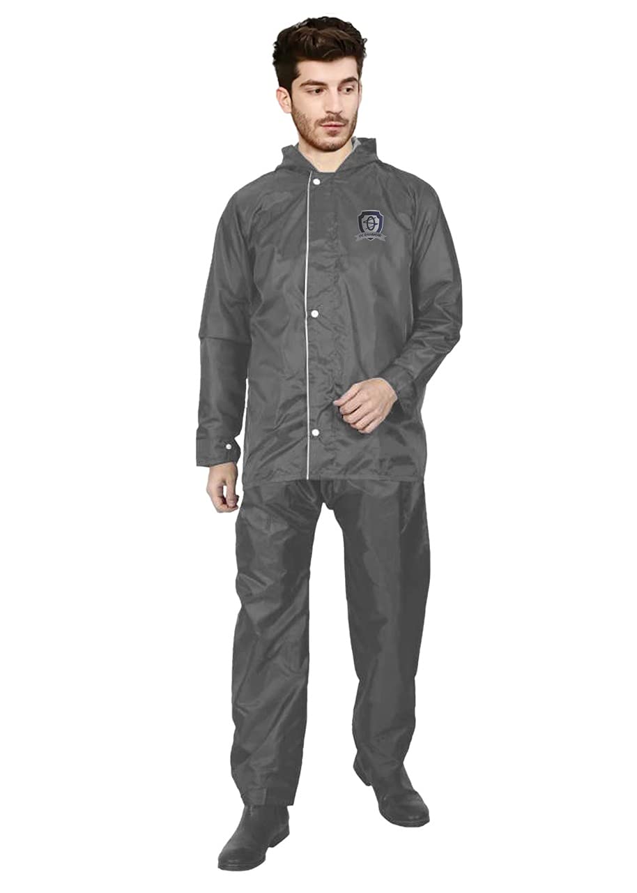 os jeans OS RAINWEAR Men's & Women's Waterproof Double Layer Reversible Raincoat with Pant 100% Water Proof with 4 Colour's and 6 Size (L to 3XL)-picture-56