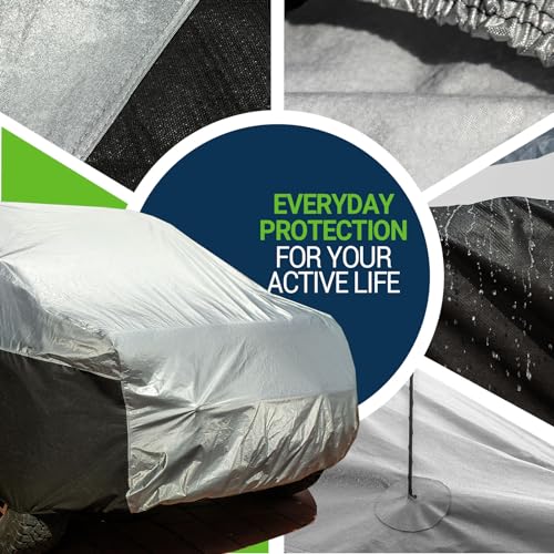 Image of Season Guard Ultimate Plus Truck Cover,100% Waterproof Aluminium with Cotton Fleece and Breathable Fabric with Two Extra 19.6ft Windproof Tie Down Straps,Fits Truck up to 250 inch