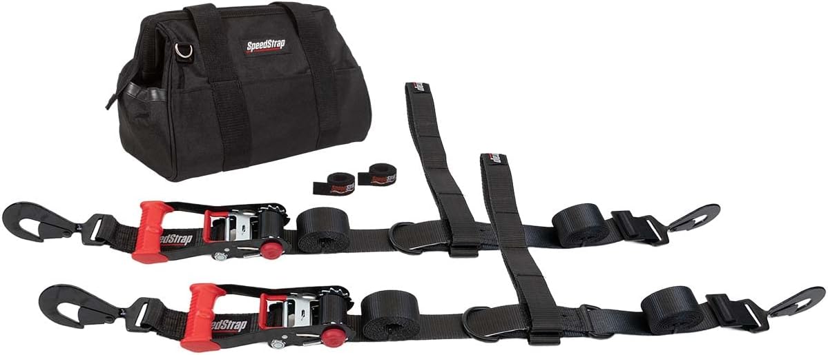 SpeedStrap 10,000 MRC Heavy Duty Off-Road Adjustable Universal UTV/SUV/Truck 2" Black Tire Bonnet Tie-Down Kit for 28"-40" Tires 71770