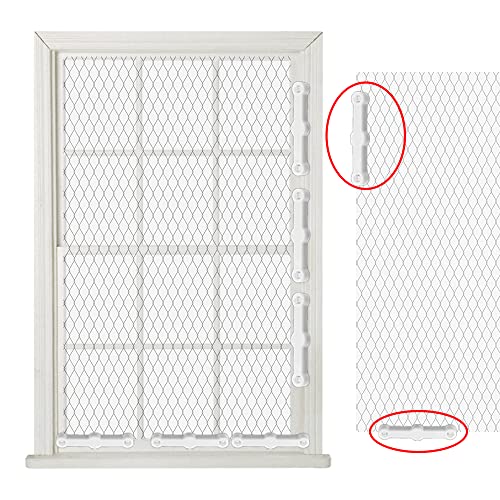 Csirnto Fliegen- und Mückengitterschnallen 12 Stück Selbstklebend Fenstergitter Bildschirmfenster Montageschnallen für Insektenschutzgitter für die Befestigung von Fliegengitter-Fenstern (weiß)