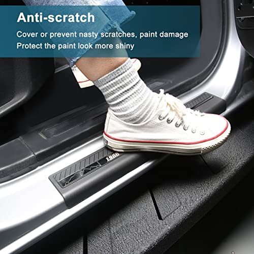 Fgo-Togo Door Sill Guards Protector Kit For 2021 2022 Ford Bronco 2 Door Accessories,Abs Door Entry Guard Door Sill Protector Door Sill Plates Car Door Trim Threshold Protection Sticker Scratch Film #TOP4