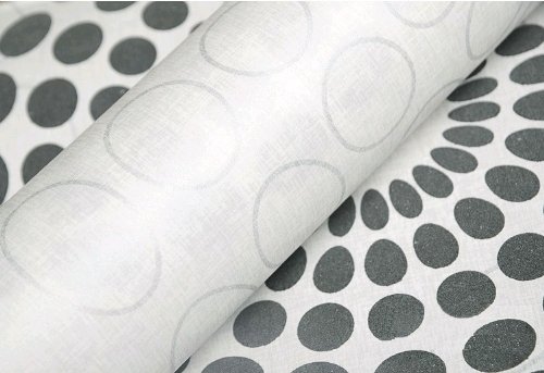 Qihang High Quality Modern Minimalist Circle Pattern Non-Woven Wallpaper White Color 0.53M*10M=5.3Sqm #TOP2