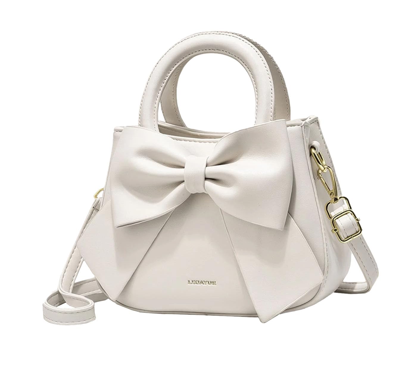 Women Bow Handheld Shoulder Bag Crossbody Fresh And Sweet Girly Style Small Bucket Bag-image-31