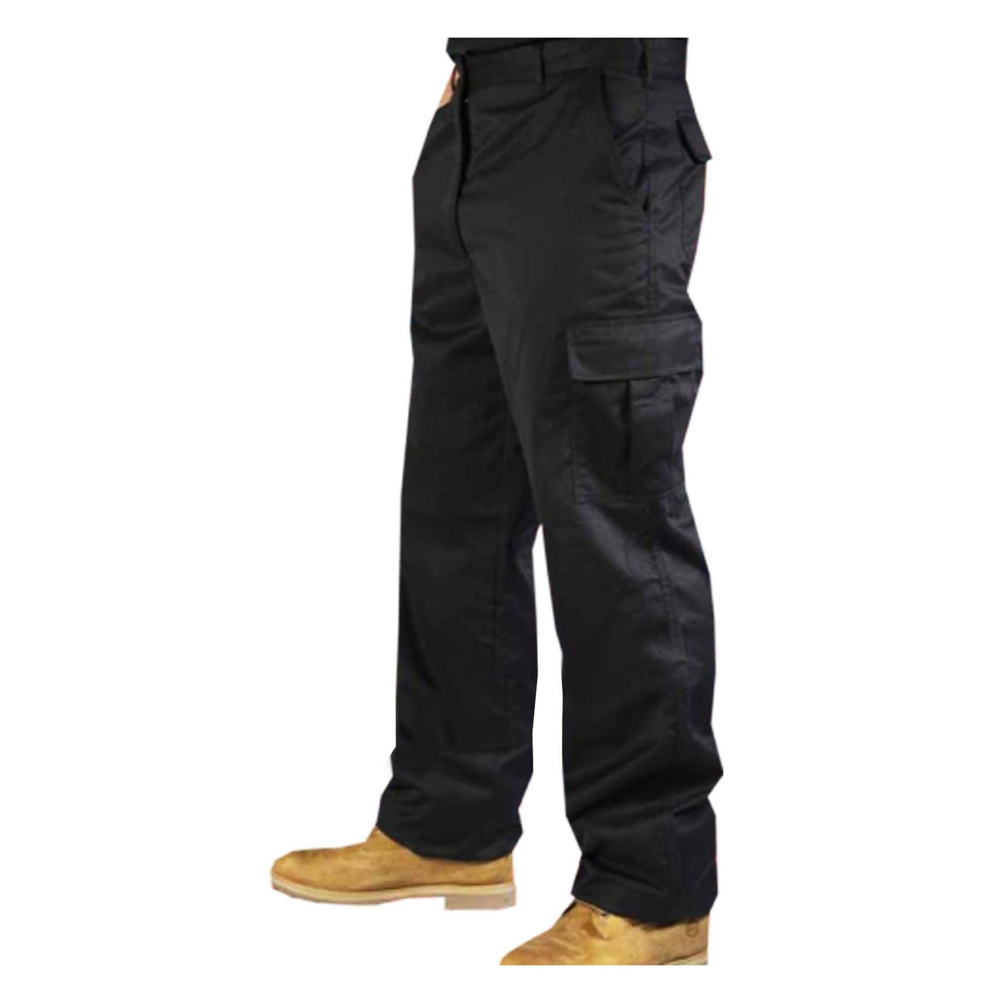 Men's Hard Wearing Cargo Combat Builders Warehouse Workwear Trouser, Available in Black and Navy Colours