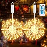 Photo Gallery bigzom fuochi d artificio catena luminosa ricaricabile con timer, 120 led esplosione di stelle di natale sospesa, impermeabile, 8 modalità con telecomando, per decorazioni natalizie, esterni, feste Photo Gallery bigzom fuochi d artificio catena luminosa ricaricabile con timer, 120 led esplosione di stelle di natale sospesa, impermeabile, 8 modalità con telecomando, per decorazioni natalizie, esterni, feste