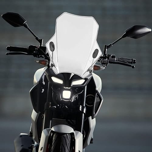 Yadisi Parabrisas ajustable de motocicleta para parabrisas MT-03 MT03 MT-25 MT25 2020 - 2022, transparente (para MT-03 MT-25)
