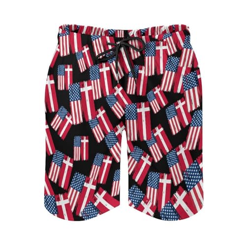 Dermark USA Flag Mens Swim Trunks Quick Dry Beach Swimming Shorts with Mesh Lining and Pockets3