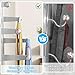 Over The Door Towel Rack,304 Stainless Steel Towel Rack with 2 Hooks, 3 Tier Towel Bar for Hanging Towels, Over Door Towel Storage Holder for Bathroom