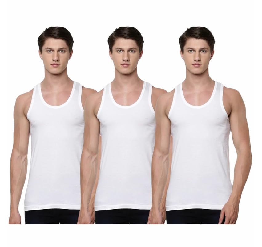 Image of INNERO Cotton Vest for Men | Classic Comfortable Sleeveless Men's Sando Vest Baniyan Ganji 100% Cotton