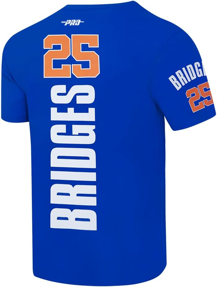 Pro Standard Mens NBA New York Knicks Mikal Bridges #25 Classic Player Short Sleeve Tee Royal Blue M - Image 5