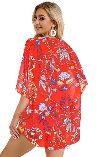 Image of Swimsuit Coverups for Women Sarong Beach Bikini Wrap Sheer Short Skirt Chiffon Scarf for Swimwear