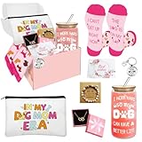 emzrivo Dog Mom Gifts for Women, Best Dog Lover Gifts for Mothers Day, Birthday, Christmas Unique Gift Basket for Pet Lovers(White)
