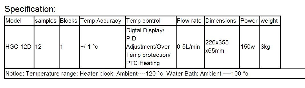 HGC-12D - Concentrateur d'azote pour évaporateur à pression - Instrument d'analyse scientifique - 12 échantillons