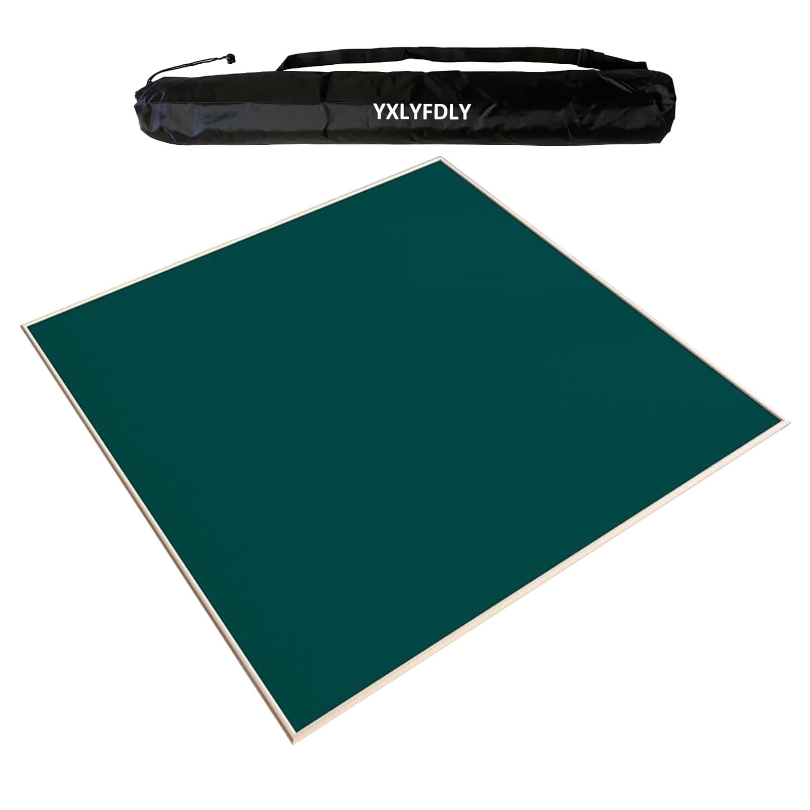 Large Mahjong Mat with Rubber Backing, Soft Non-Slip Tablecloth, Table Mat for Mahjong, Pai Gow, Poker, Cards, Board Games(Green,60cm/23.62 in)