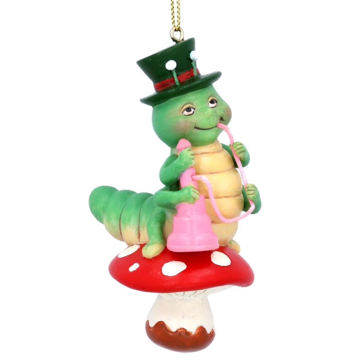 Gisela GrahamCaterpillar with Pipe Resin Tree Decoration