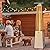 LAUSAINT HOME Pyramid Patio Heater, 48,000 BTU Outdoor Patio Heaters for Outdoor Use, Upgraded 87" Quartz Glass Tube Propane Heater for Deck Backyard Commercial, Tip-Over Protection, Cover & Wheels
