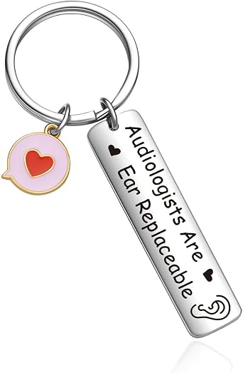 Audiologist Keychain Audiology Charm Gifts Best Audiologist Ever Keychain Medical Jewelry