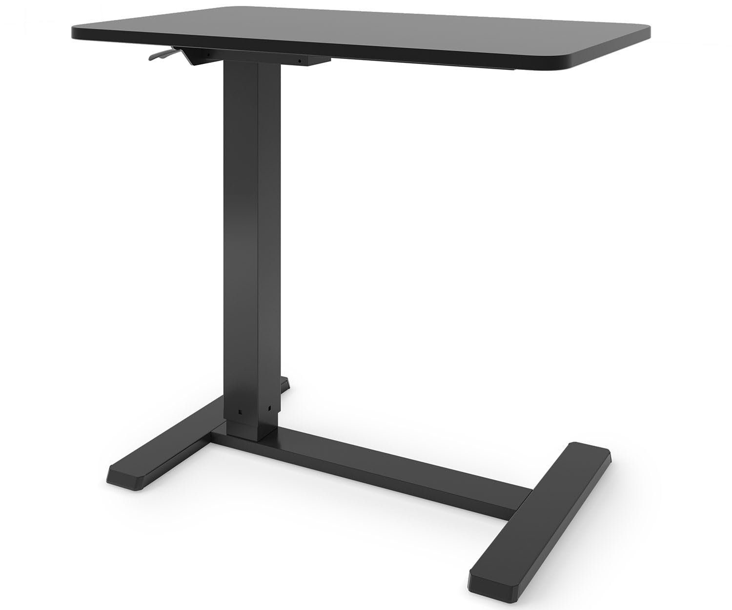 ESMART EACM-121BB 71 x 40 cm Nero - Tavolino mobile regolabile in altezza pneumaticamente in continuo 64-99 cm su ruote per divano, letto, cameretta e home office