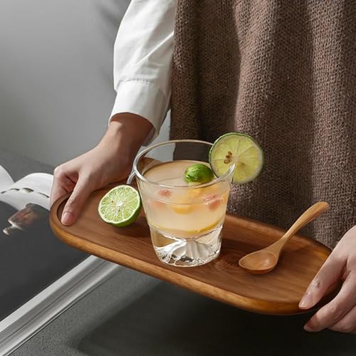 Aramanara 4 pcs Oval Wooden Tray, Wooden Display Board, Wood Serving Boards for Display Coffee Tea, Snacks, Cheese - Image 4
