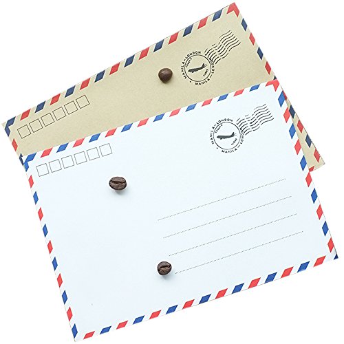 50 Briefumschläge 12,3 X 17,5 Cm - Kraftpapier, 120 G/m², Motiv Reise/Flughafen