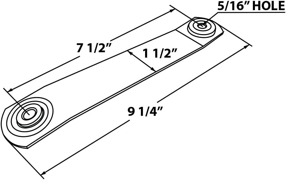 S/4 Stainless Steel Glider Bearing Arm Brackets - 7 1/2 from Hole to Hole
