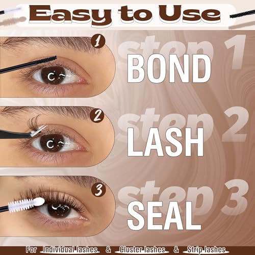 Mavphnee 39-101G Lash Bond And Seal Waterproof Sensitive Eyes-Friendly Cluster Lash Glue Strong Hold Eyelash Glue Long Lasting Eyelash Bond And Seal Lash Glue For Diy Eyelash Extensions thumb #3