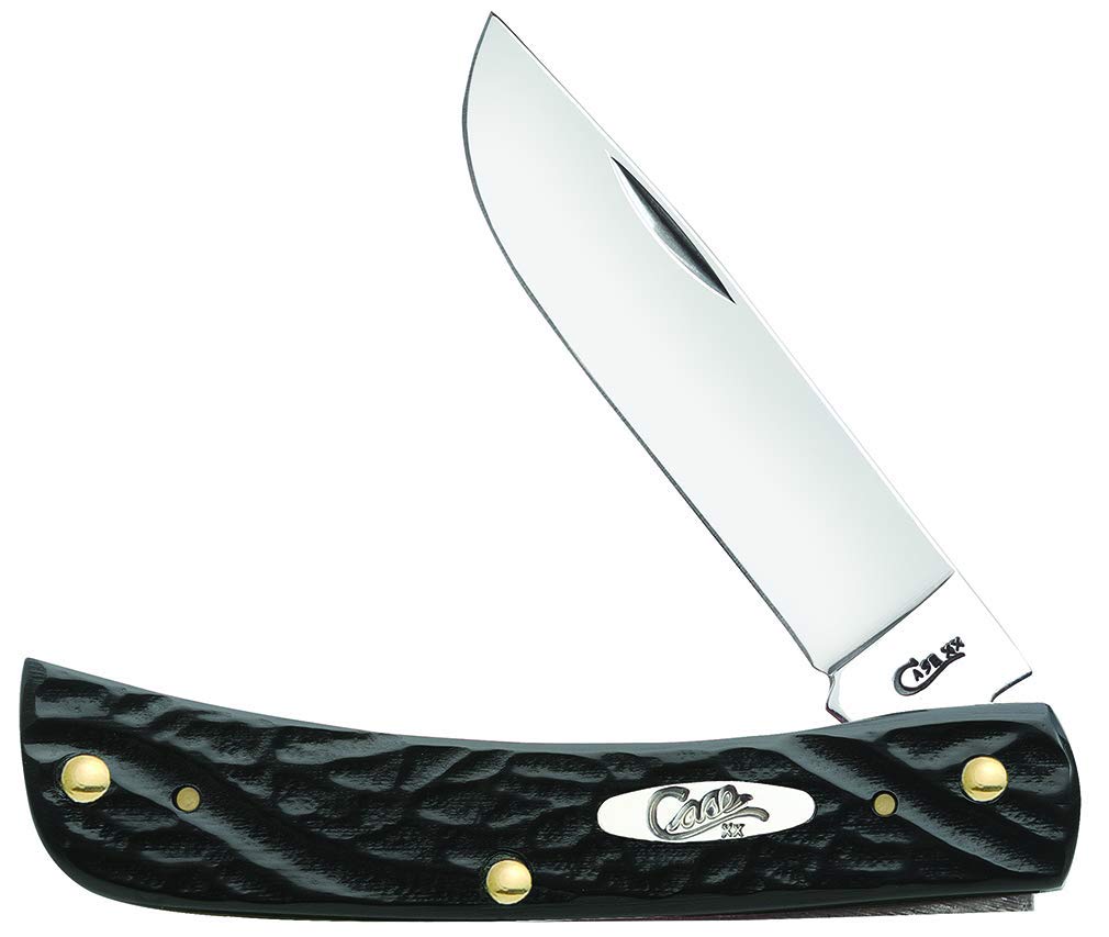 Case WR XX Pocket Knife Rough Black Synthetic Sod Buster Jr Item #18229 - (6137 SS) - Length Closed: 3 5/8 Inches