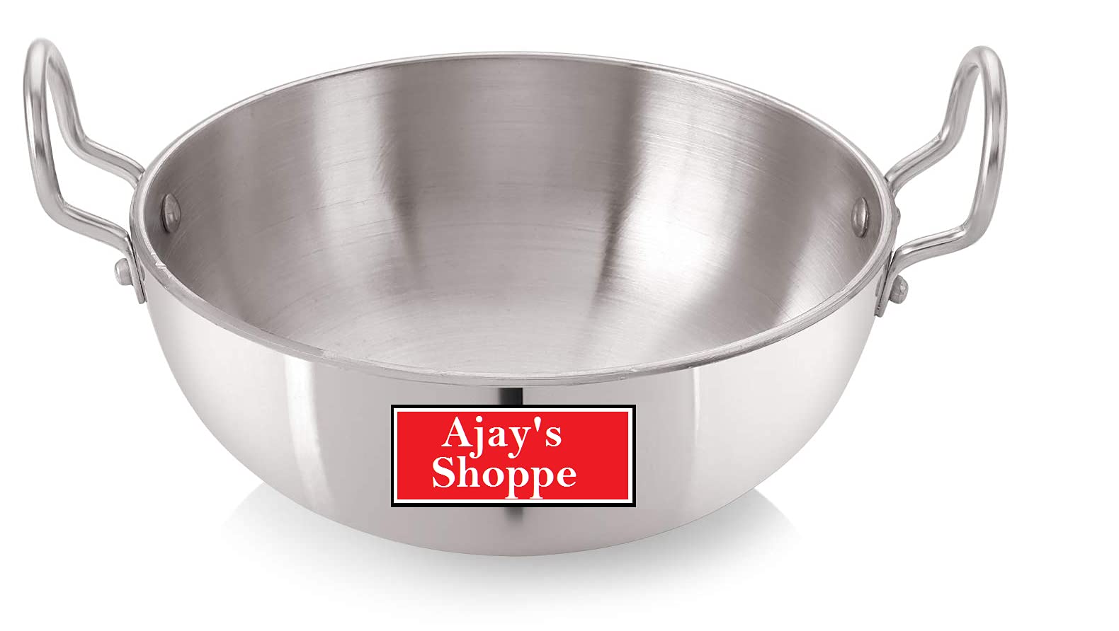 Ajay's Shoppe Aluminium Induction Bottom Kadai with Steel Handle (3 Liter)